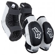 FOX YOUTH ELBOW GUARD PEEWEE TITAN BLACK/SILVER COLOUR - SIZE M-L (6-9 YEARS)