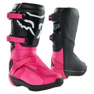 FOX YOUTH COMP BOOT BLACK / PINK COLOUR