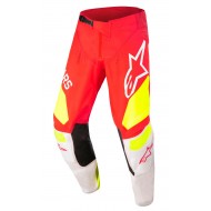 ALPINESTARS YOUTH RACER FACTORY PANTS COLOUR RED FLUO / WHITE / YELLOW FLUO
