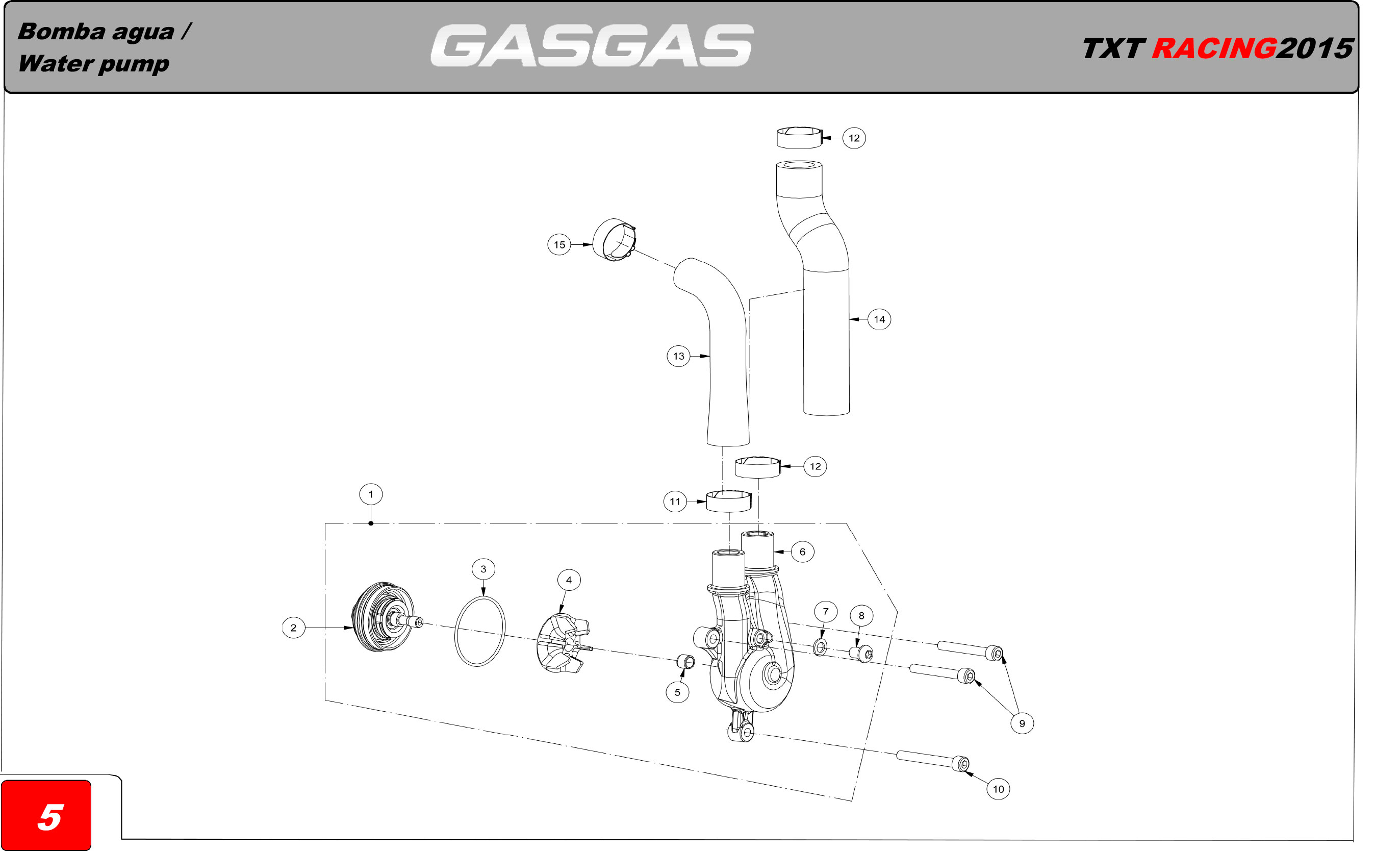 Water Pump Gas Gas Txt Racing 280 2015